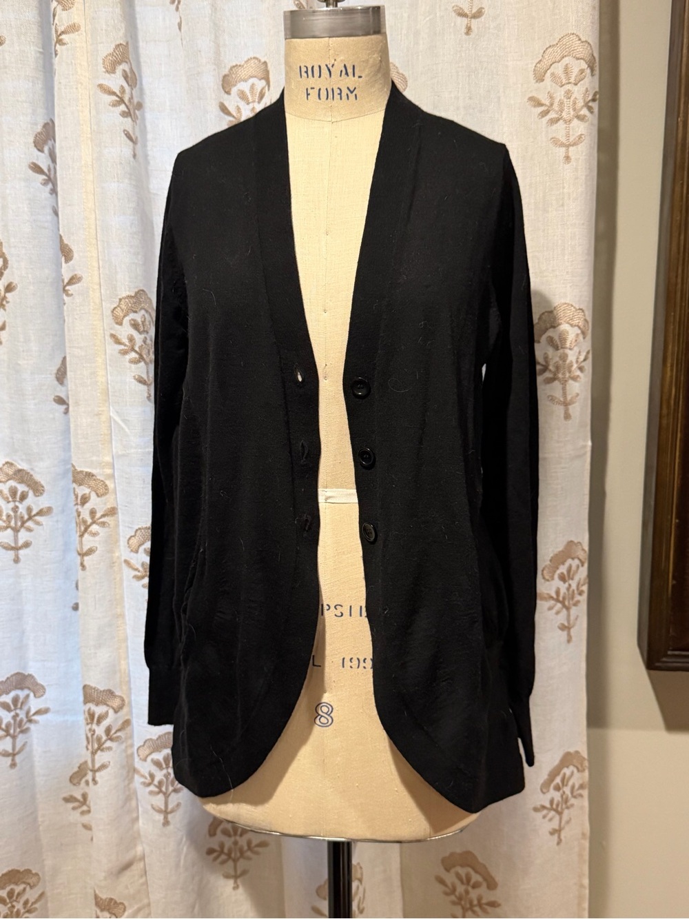 BCBGMaxAzria Black Button-Up V-Neck Cardigan